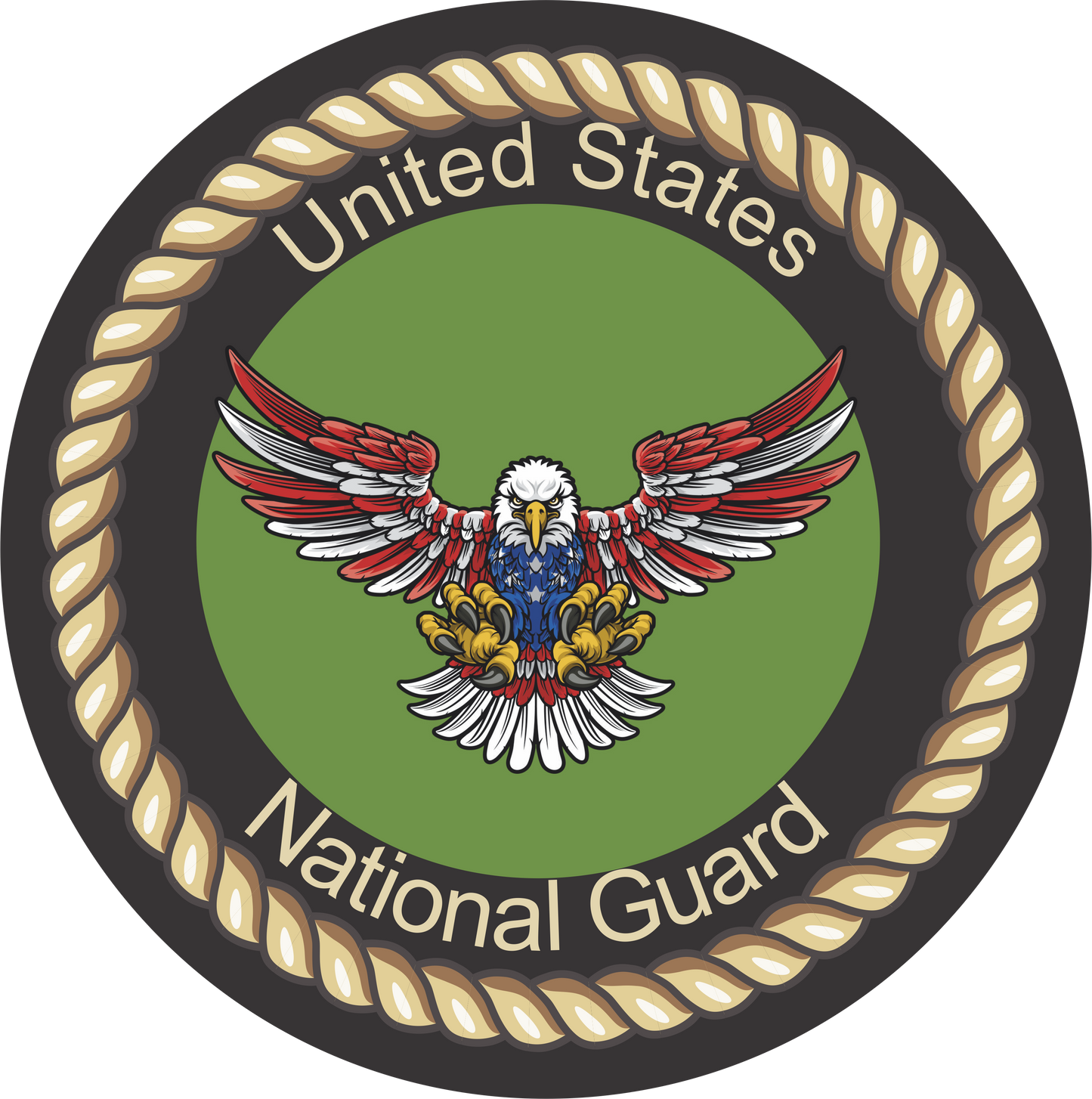 National Guard Round Sign