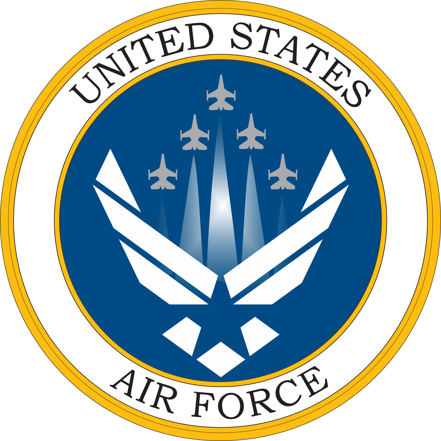 Air Force with planes Round Sign