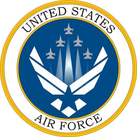 Air Force with planes Round Sign