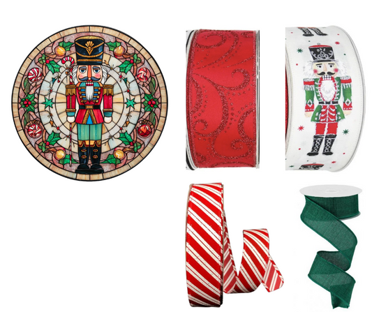 Nutcracker Sign and Ribbon Set
