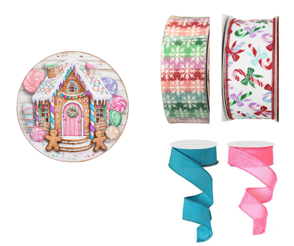 Christmas Candy Sign and Ribbon Set