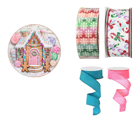 Christmas Candy Sign and Ribbon Set