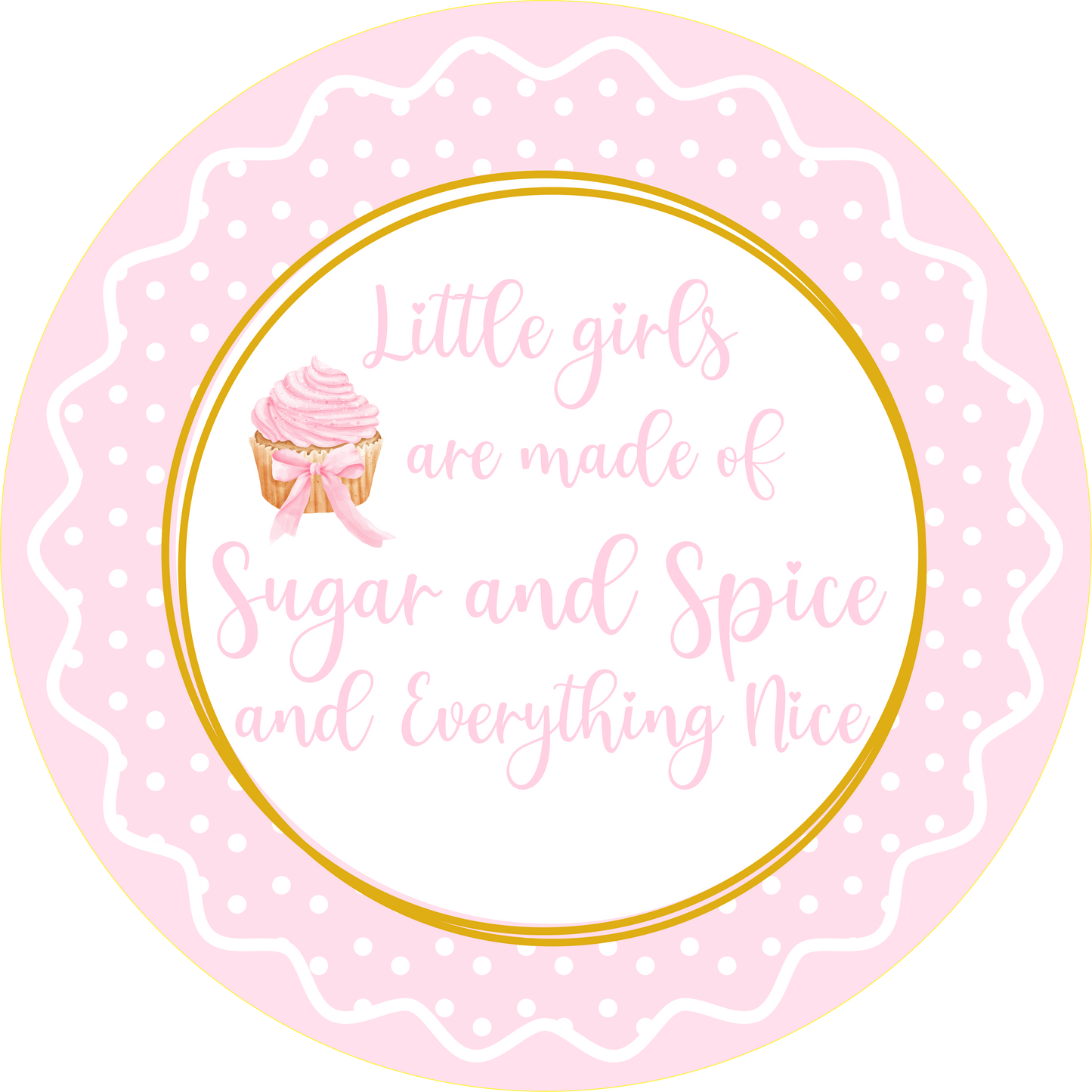 Little girls are made of sugar and spice and everything nice Round