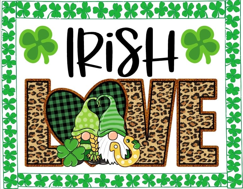 Irish Leopard Gnome Love