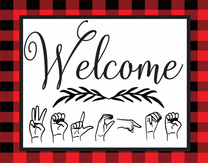 Asl Welcome Sticker ASL Welcome – RCL Signs and More