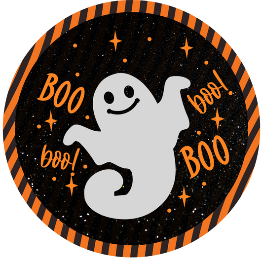 Boo Ghost Round Sign