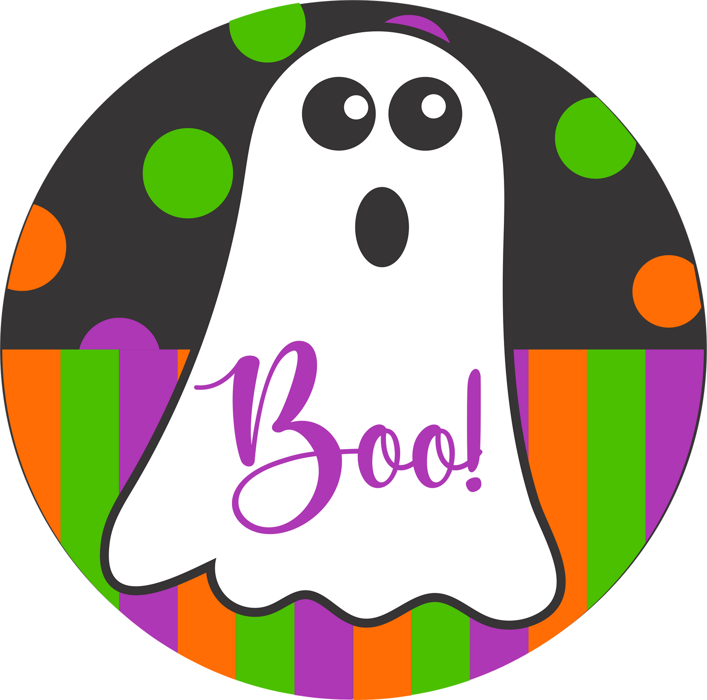 Boo Ghost Halloween sign