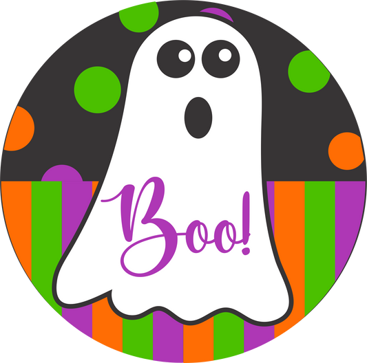 Boo Ghost Halloween sign