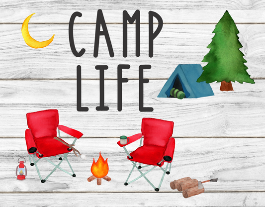 Camp Life with Chairs 9x7