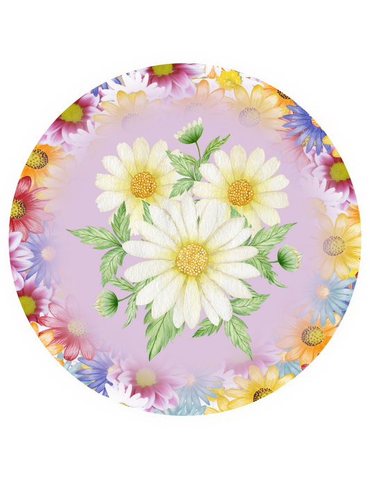 Colorful Daisy Round