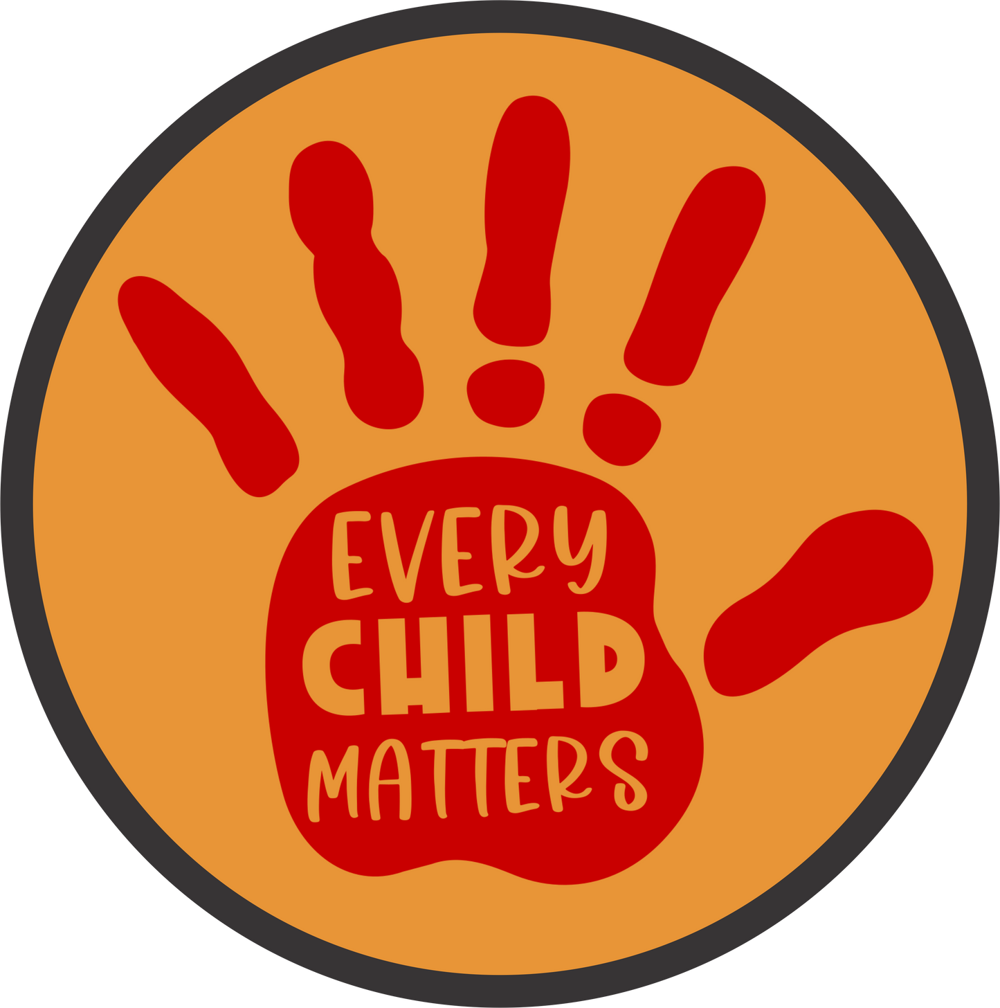 Every child matters with hand round