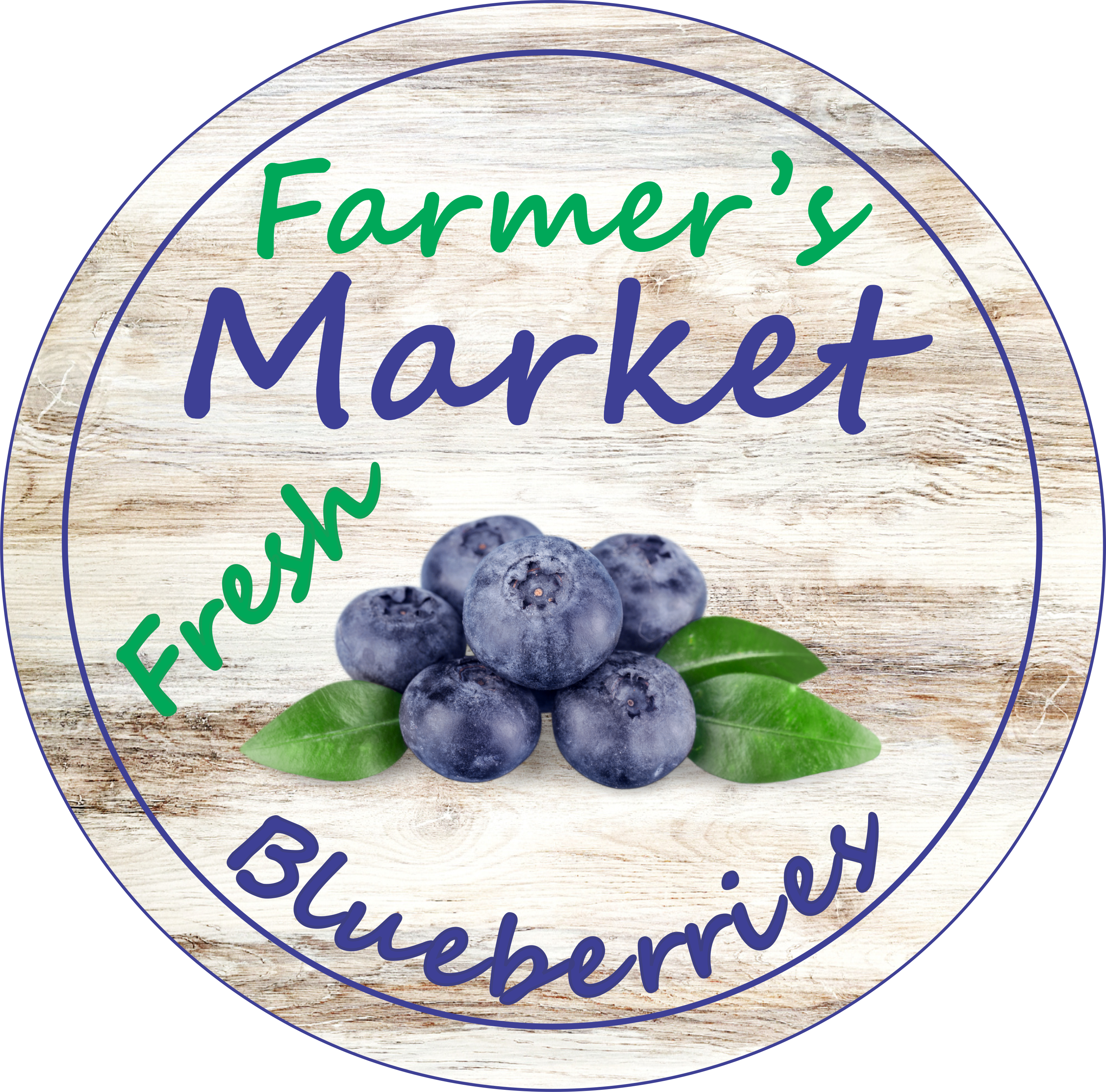 Fruit Works Blue Raspberry Sign Farmers market blueberries round sign – RCL Signs and More