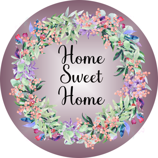 Floral Home Sweet Home Round
