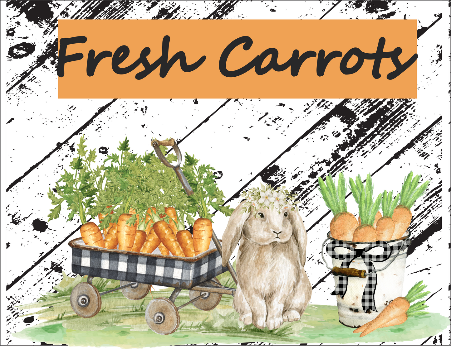 Fresh Carrots 7x9 Sign