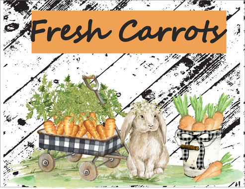 Fresh Carrots 7x9 Sign – RCL Signs and More