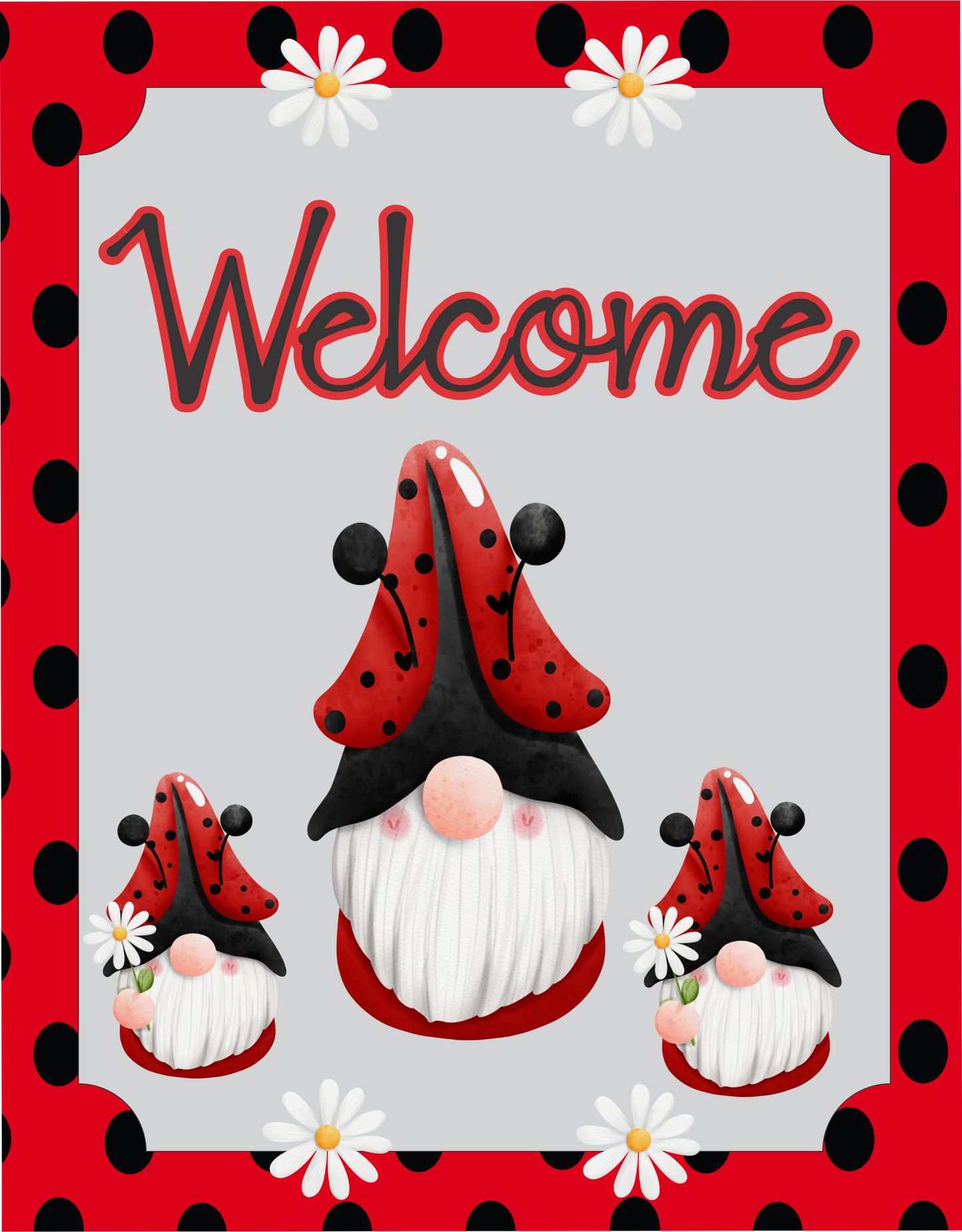 Gnome Ladybug Welcome