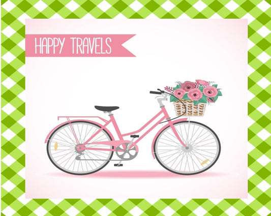 Happy Travels Bike Sign