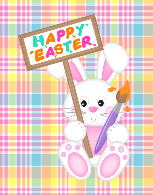 Happy Easter Bunny 7x9