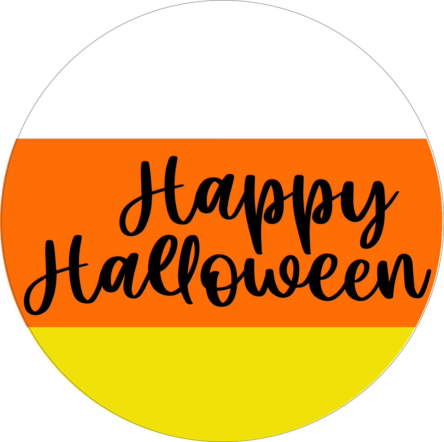 Happy Halloween candy corn sign