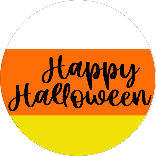 Happy Halloween candy corn sign