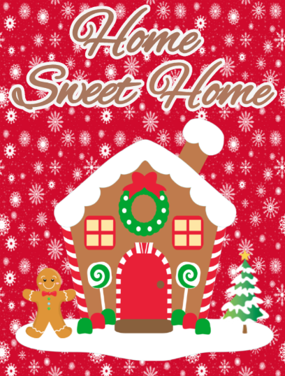 Home Sweet Home Gingerbread house sign