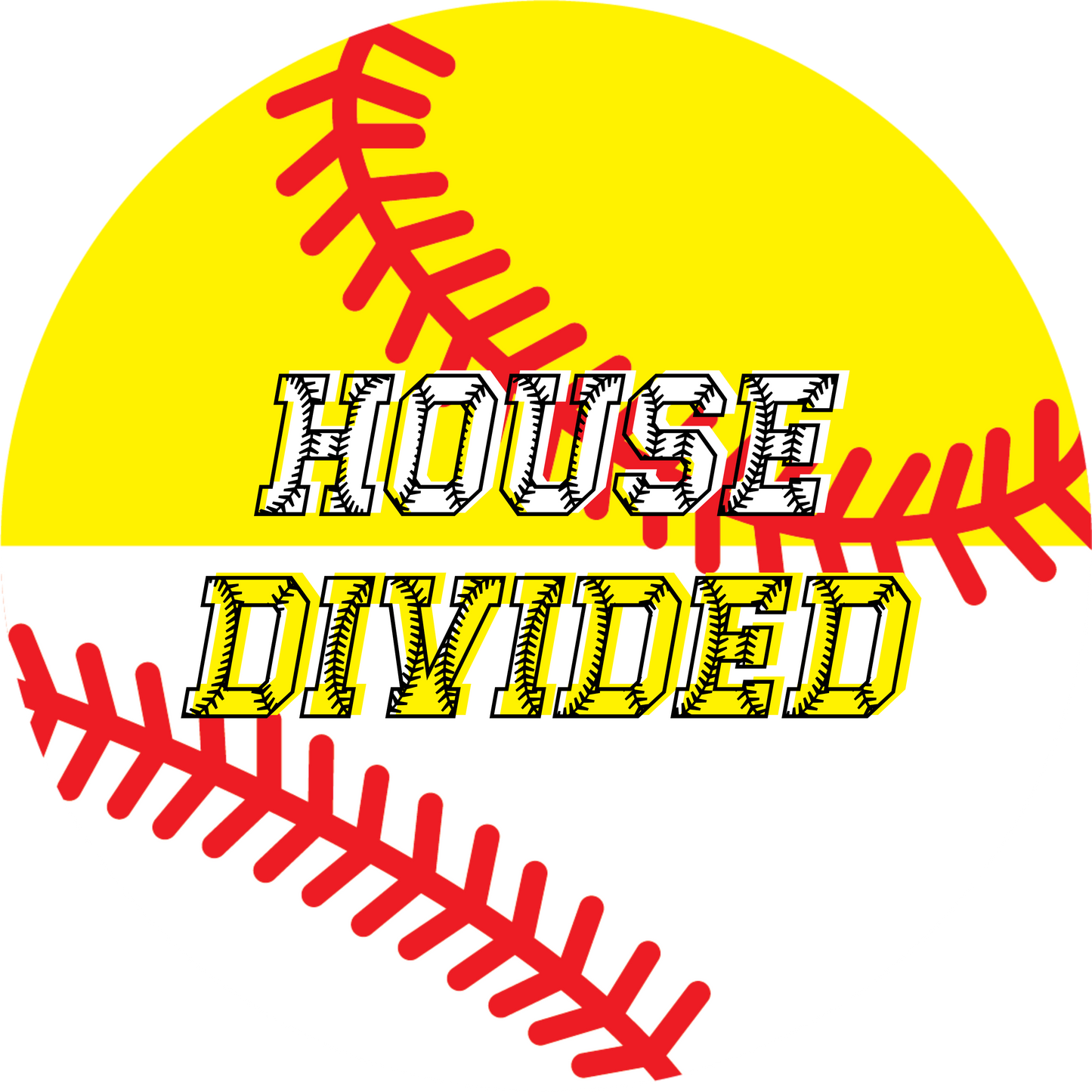 House Divided Baseball Softball Round