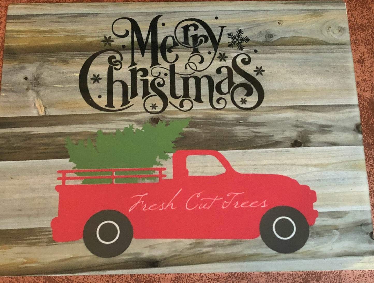 Merry Christmas Truck Sign- Fresh Cut shiplap