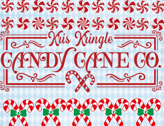 Kris Kringle Candy Sign, Candy Christmas Sign