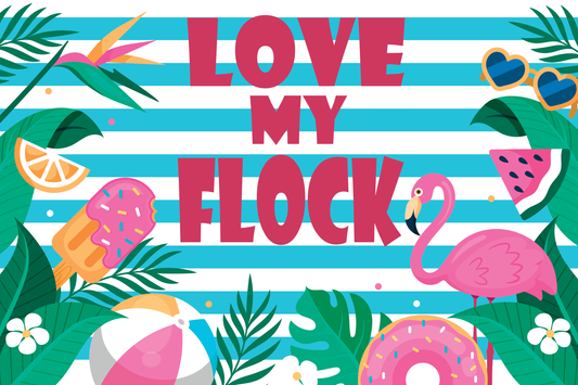 Love My Flock 9x7