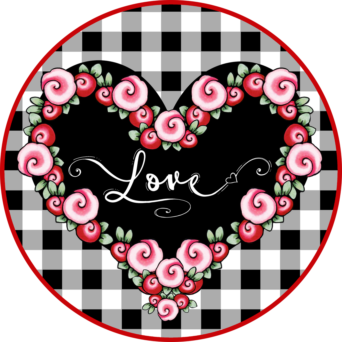 Love Valentine Round Sign
