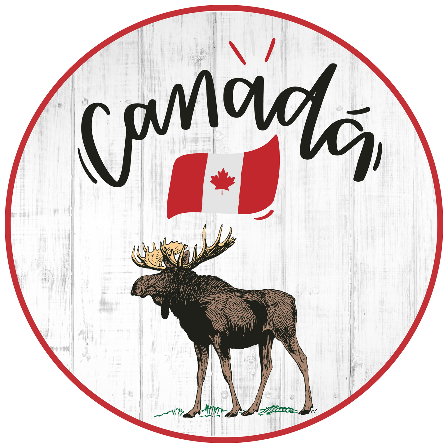 Canada Moose Round Sign