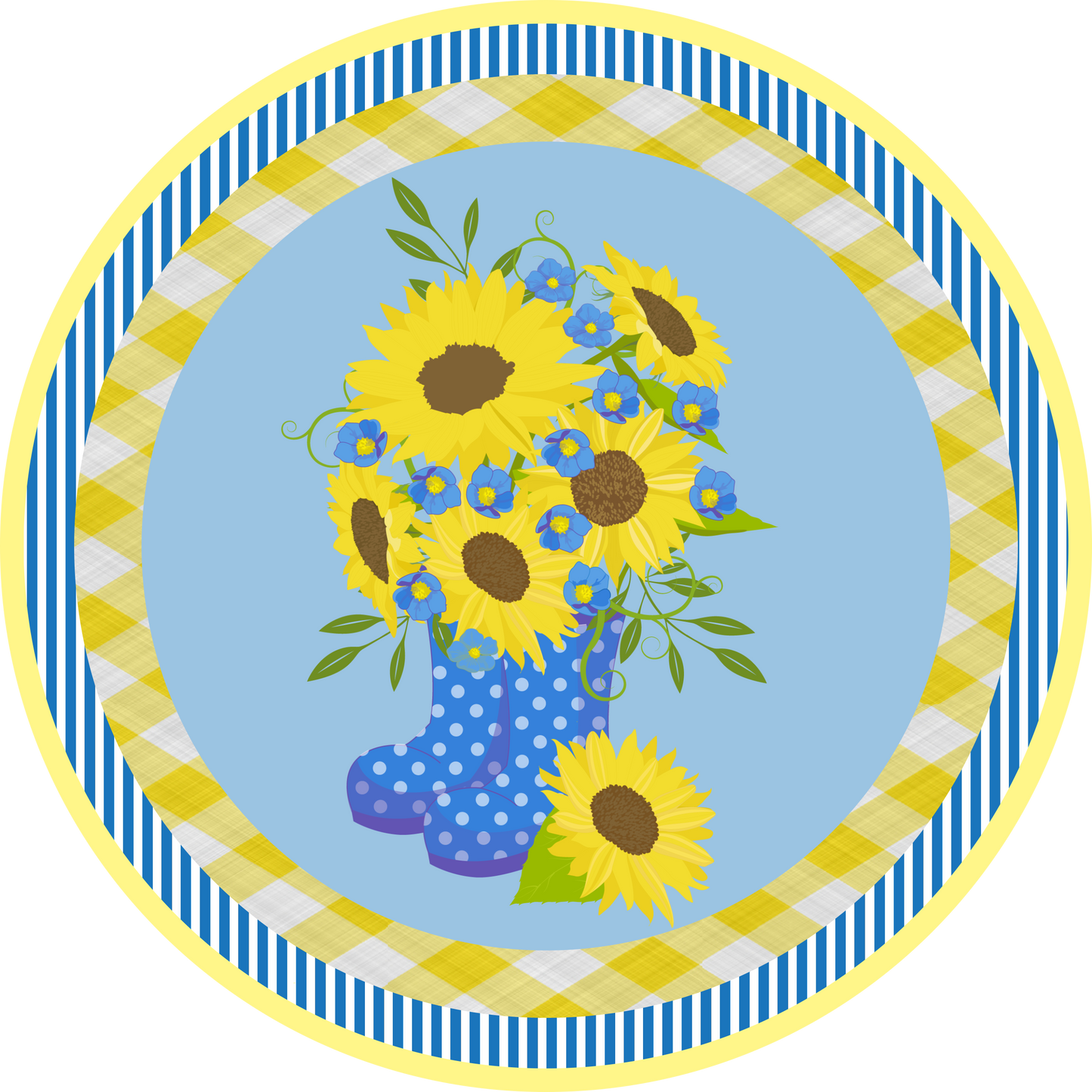 Round Rainboot Sunflower