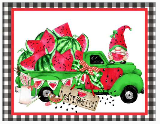 Black and White Watermelon Truck