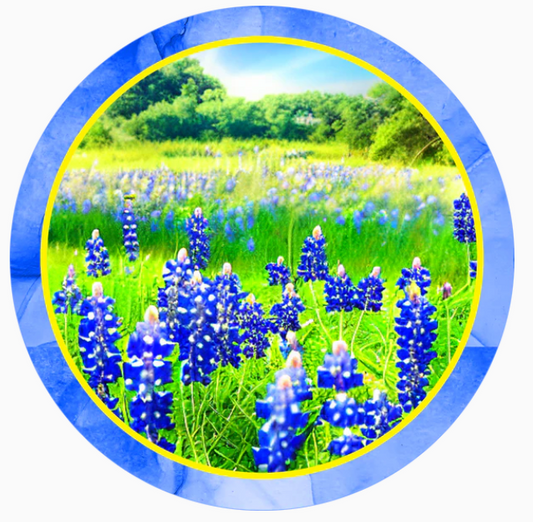 Blue Bonnets Round Sign