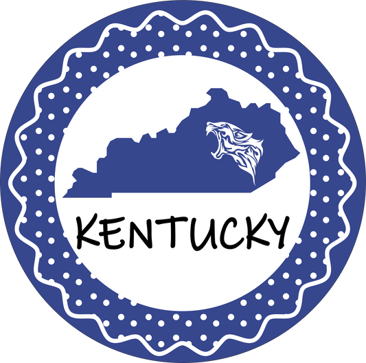 State of Kentucky Blue and White
