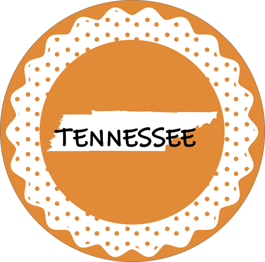 State of Tennessee Orange and White