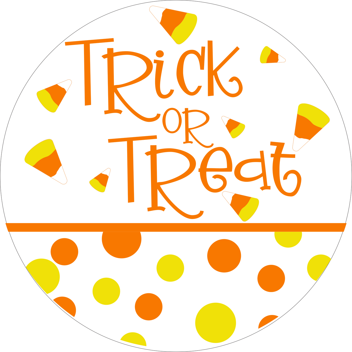 Trick or Treat candy corn sign