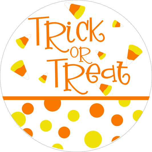 Trick or Treat candy corn sign