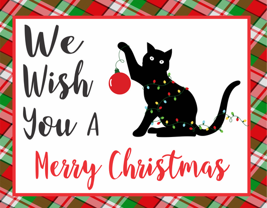 We Wish You A Merry Christmas Cat