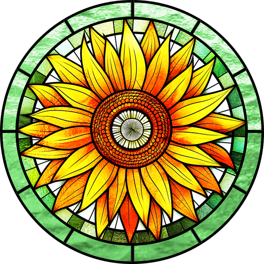 Faux Stained glass Sunflower