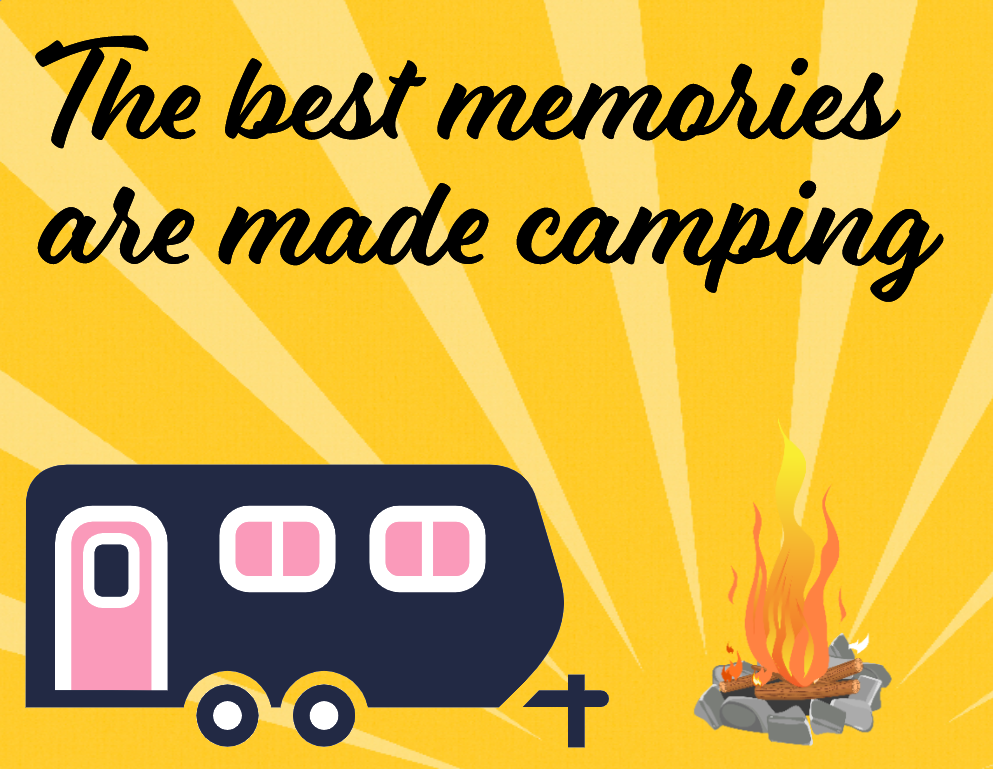 Best memories are made camping sign