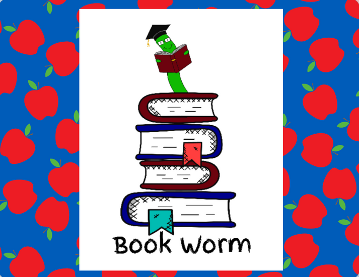 Book Worm teacher sign – RCL Signs and More