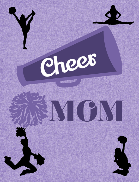 Cheer mom sign, Purple Cheer mom sign