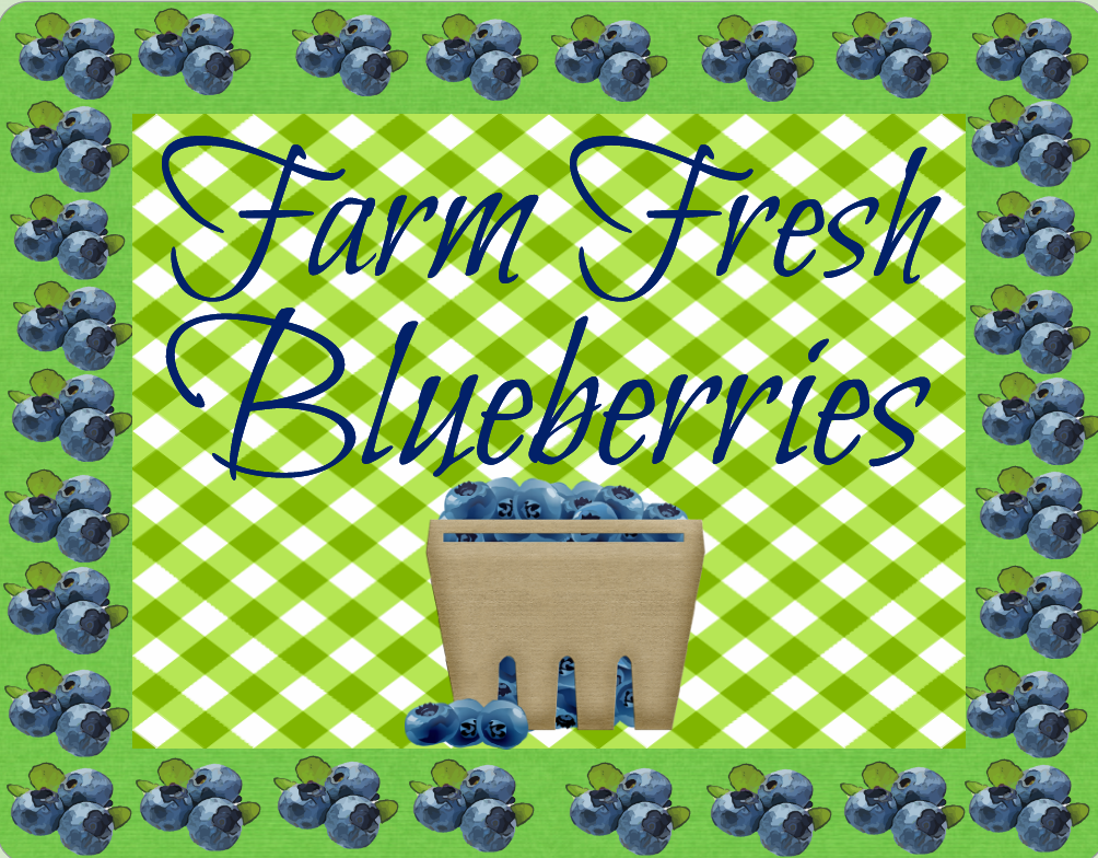 Fruit Works Blue Raspberry Sign Blueberry sign- Farm fresh blueberries – RCL Signs and More