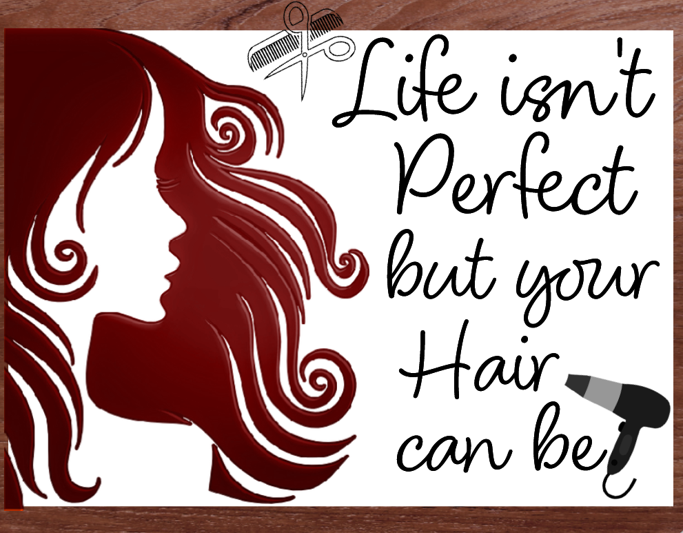 Hair Salon sign- Life isnt perfect but hair can be