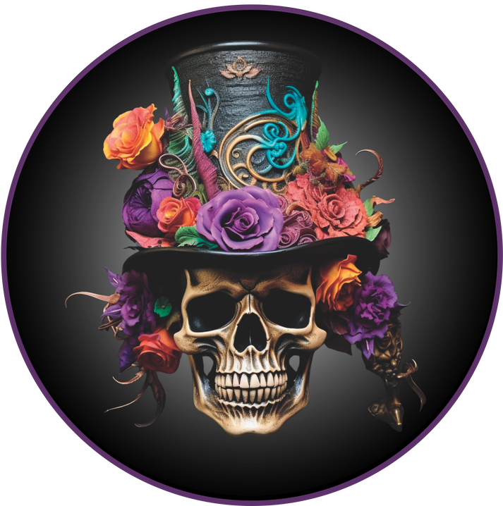 Steampunk Halloween Skull Round Sign RCL Signs and More