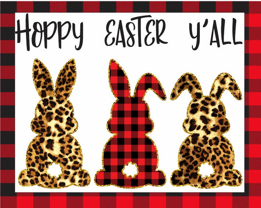 Hoppy Easter Plaid Bunnies