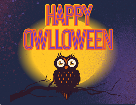 Happy Halloween sign- Owlloween