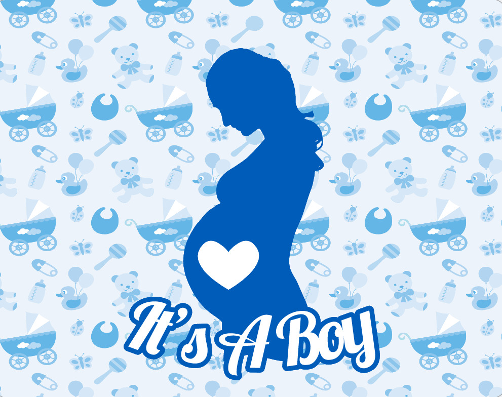 It's a boy sign - Mom silhouette