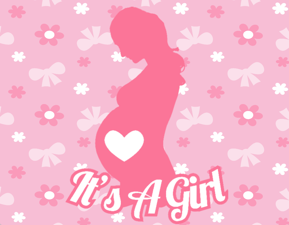 It's a girl sign - Mom silhouette